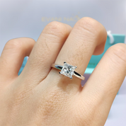 2.0 Ct Princess Cut Diamond Solitaire Engagement Ring-Evani Naomi Jewelry