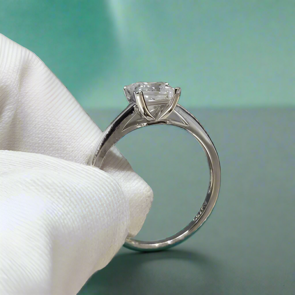 2.0 Ct Princess Cut Diamond Solitaire Engagement Ring-Evani Naomi Jewelry