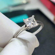 2.0 Ct Princess Cut Diamond Solitaire Engagement Ring-Evani Naomi Jewelry