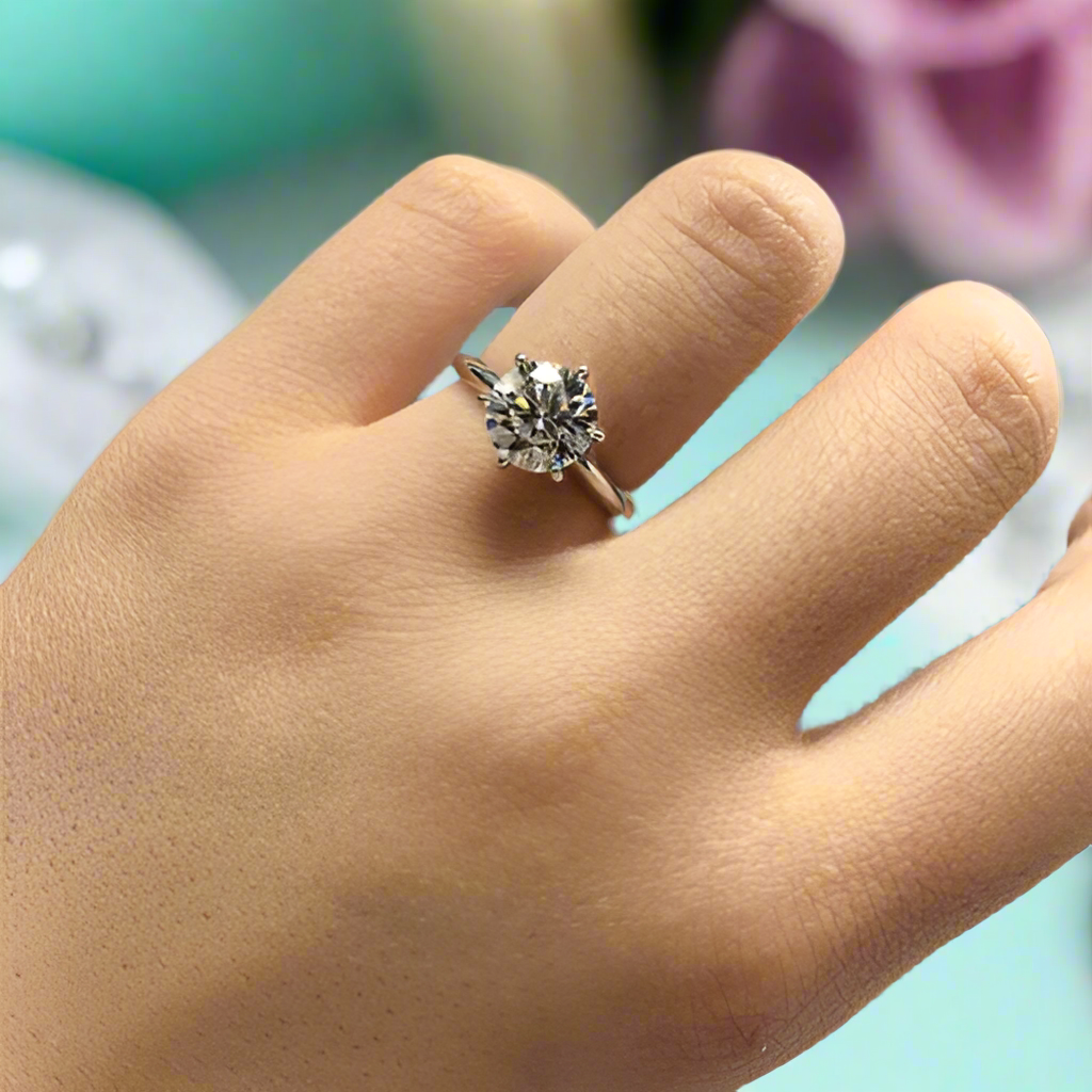 2.0 Ct Round Cut Diamond Classic Engagement Ring-Evani Naomi Jewelry