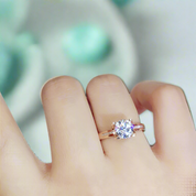 2.0 Ct Round Cut Diamond Cow Head Engagement Ring-Evani Naomi Jewelry