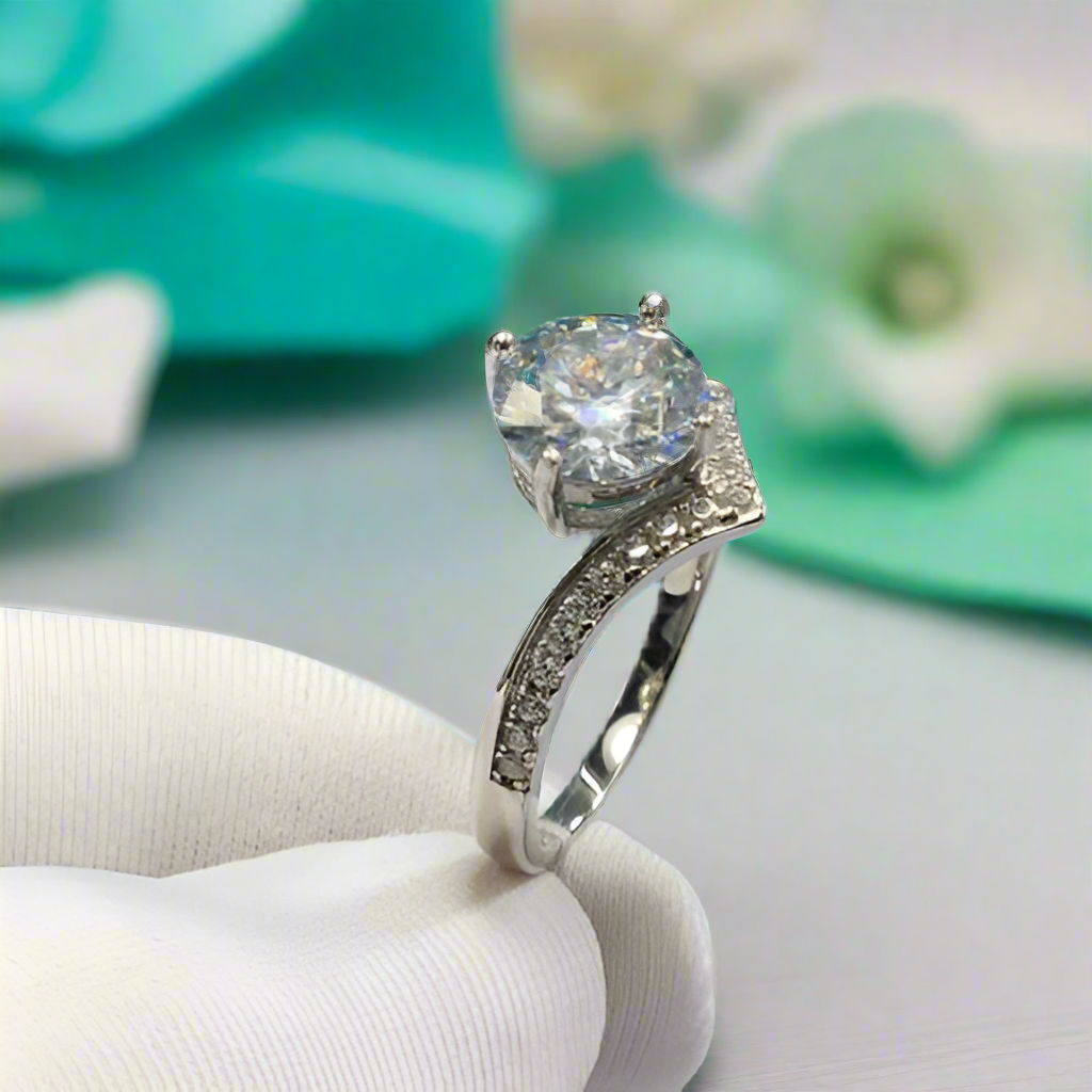 2.0 Ct Round Cut Diamond Crown Engagement Ring-Evani Naomi Jewelry