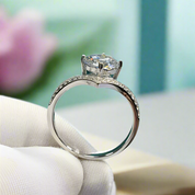 2.0 Ct Round Cut Diamond Crown Engagement Ring-Evani Naomi Jewelry