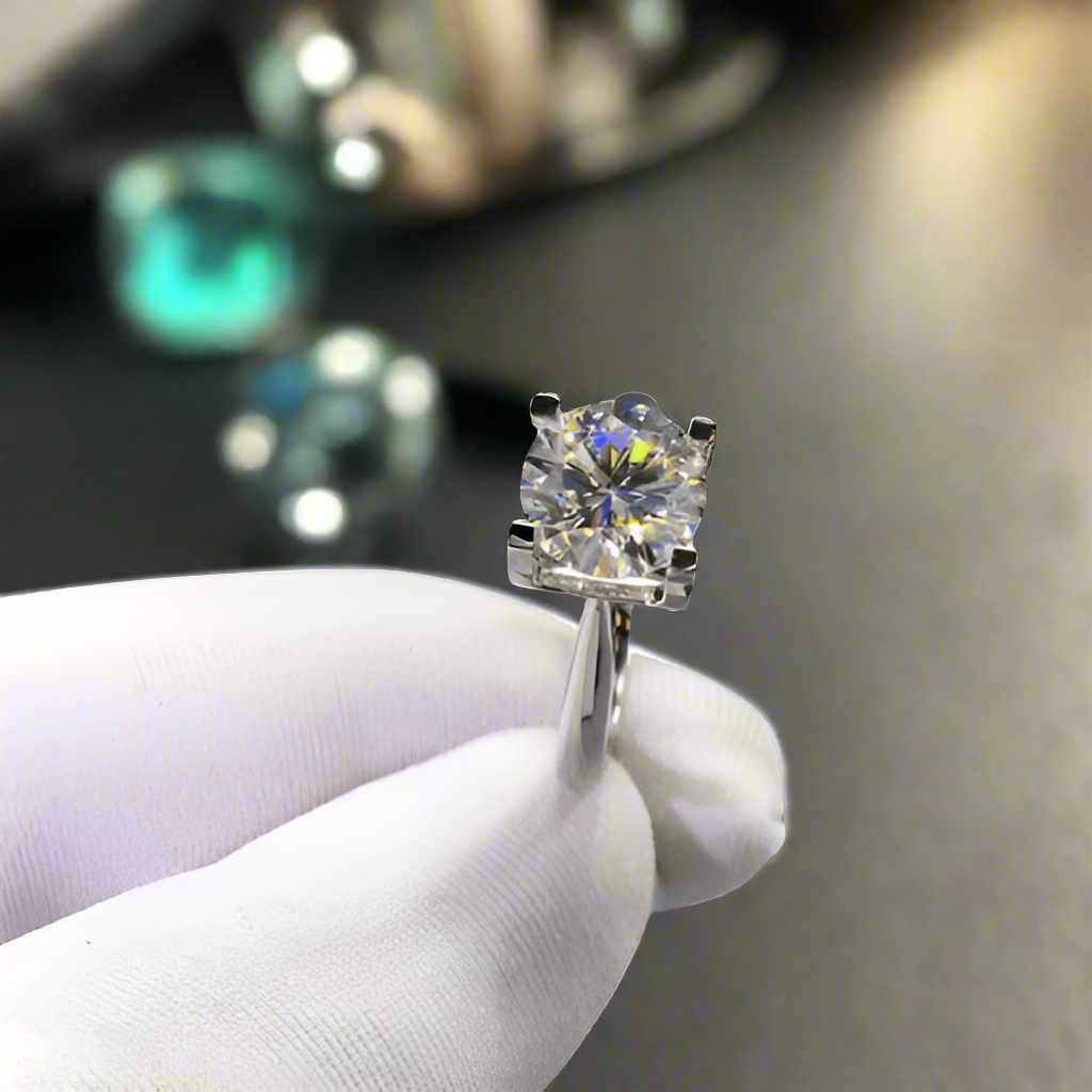 2.0 Ct Round Cut Diamond Engagement Ring-Evani Naomi Jewelry