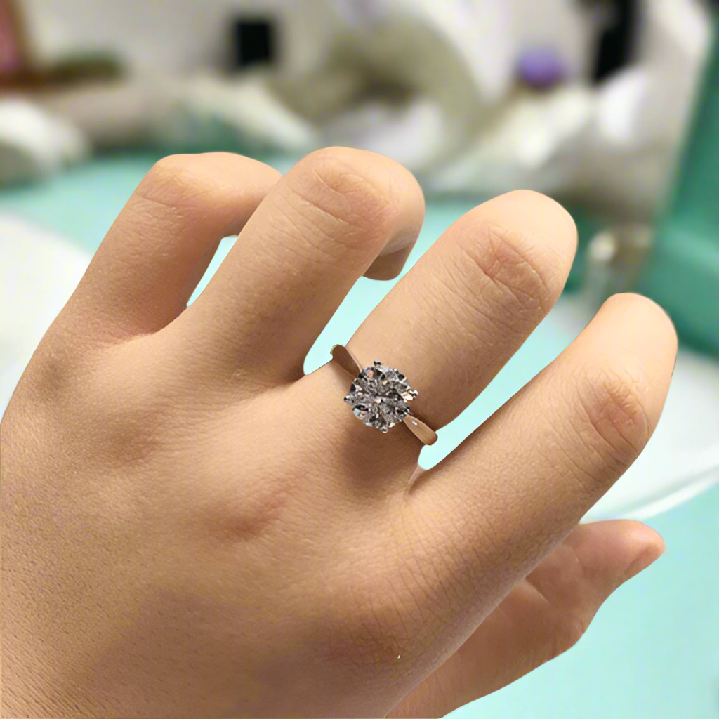 2.0 Ct Round Cut Diamond Engagement Ring-Evani Naomi Jewelry