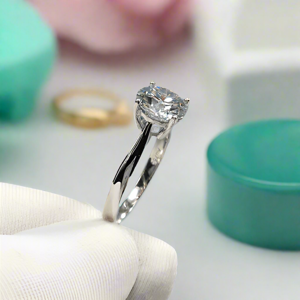 2.0 Ct Round Cut Diamond Engagement Ring-Evani Naomi Jewelry