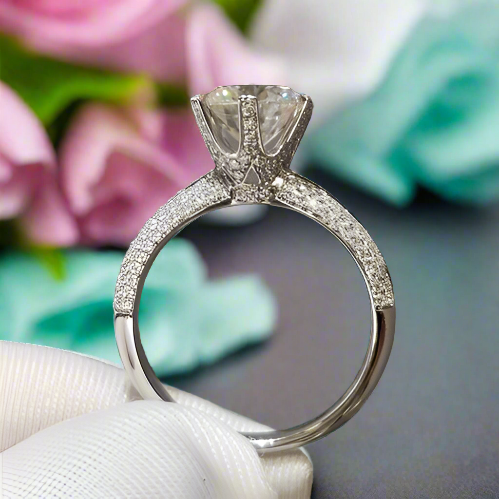 2.0 Ct Round Cut Diamond Engagement Ring-Evani Naomi Jewelry