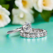 2.0 Ct Round Cut Diamond Engagement Ring Set-Evani Naomi Jewelry