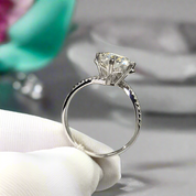 2.0 Ct Round Cut Diamond Snowflake Engagement Ring-Evani Naomi Jewelry