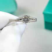 2.0 Ct Round Cut Diamond Split Shank Engagement Ring-Evani Naomi Jewelry