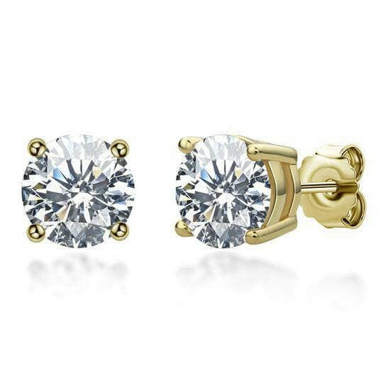 2.0 Ct Round Cut Diamond Stud Earrings-Evani Naomi Jewelry