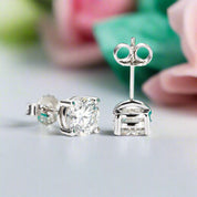 2.0 Ct Round Cut Diamond Stud Earrings-Evani Naomi Jewelry