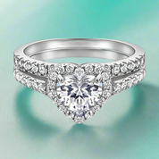 2.0 Ct VVS Diamond Heart Shape Wedding Ring-Evani Naomi Jewelry
