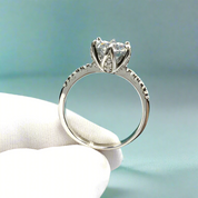 2.0ct Diamond Maple Leaf Shaped White Gold Engagement Ring-Evani Naomi Jewelry