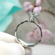 2.0ct Diamond Twin Blossom Engagement Ring in White Gold-Evani Naomi Jewelry