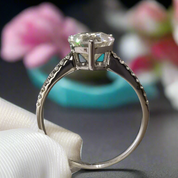 2.0ct Heart-cut Diamond Forever Love Engagement Ring-Evani Naomi Jewelry