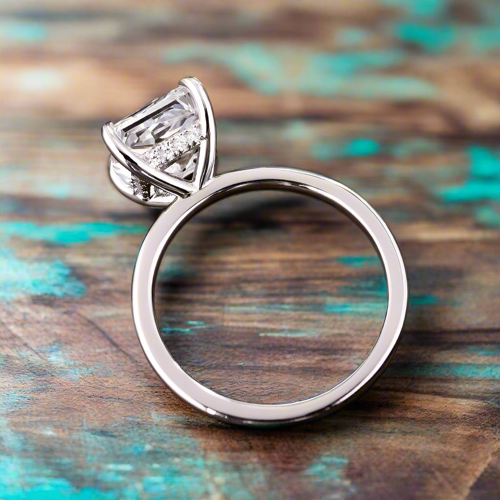 2.5 Ct Princess Cut Diamond Classic Engagement Ring-Evani Naomi Jewelry