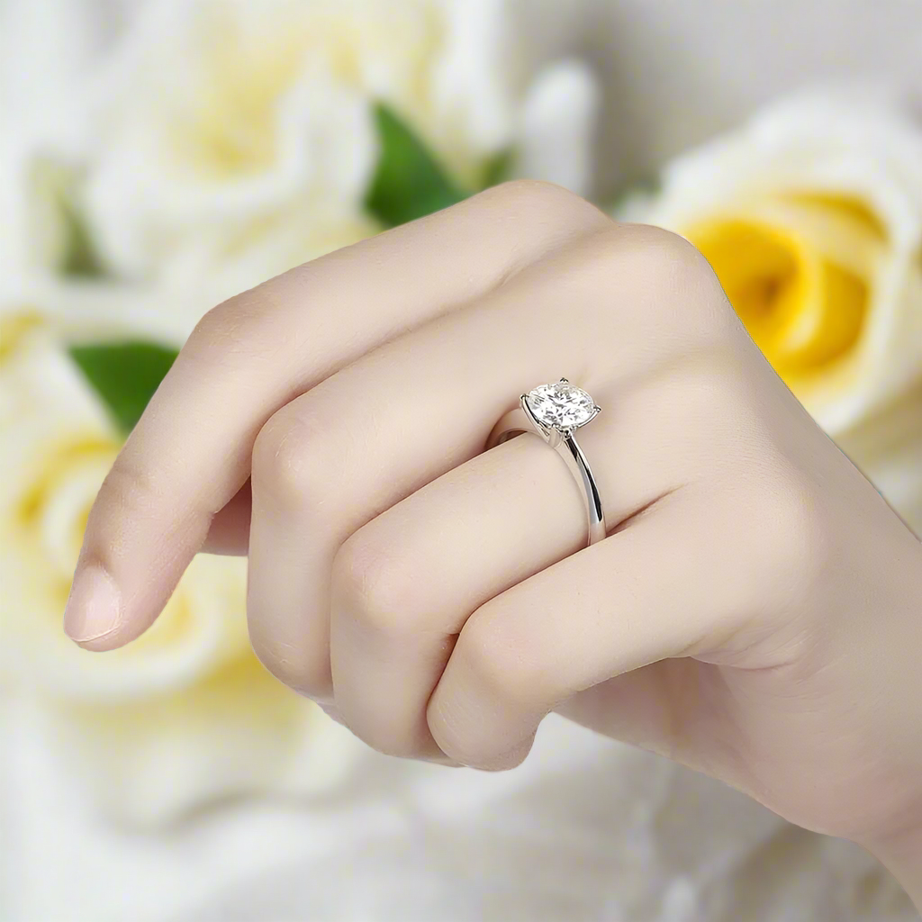 2.5 Ct Round Cut Solitaire Diamond Engagement Ring-Evani Naomi Jewelry