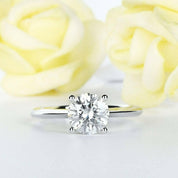 2.5 Ct Round Cut Solitaire Diamond Engagement Ring-Evani Naomi Jewelry