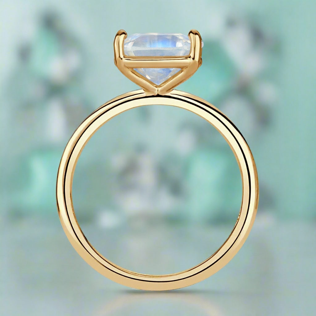 2.50 Ct Radiant Cut Diamond 14k Yellow Gold Engagement Ring-Evani Naomi Jewelry