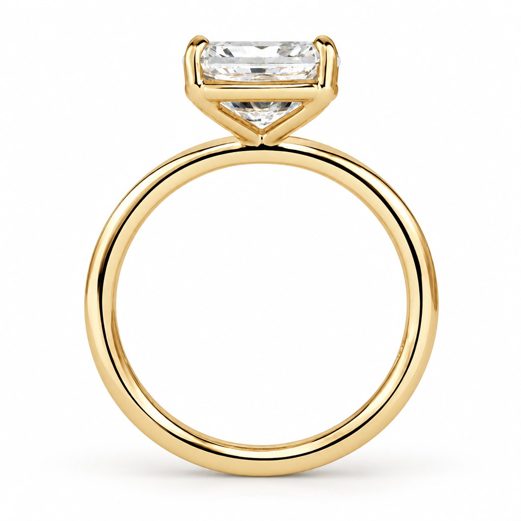 2.50 Ct Radiant Cut Moonstone Engagement Ring-Evani Jewelry