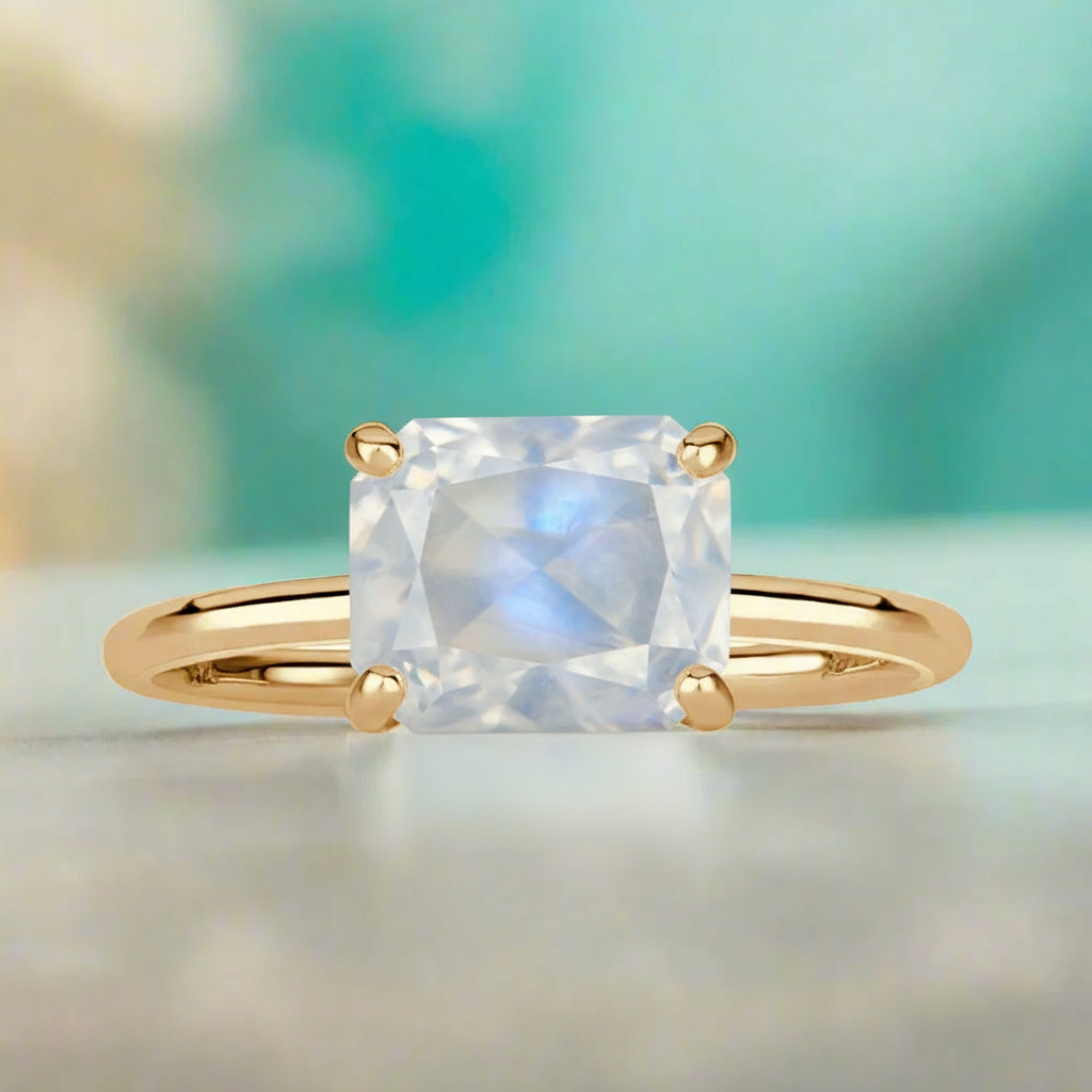 2.50 Ct Radiant Cut Diamond 14k Yellow Gold Engagement Ring-Evani Naomi Jewelry