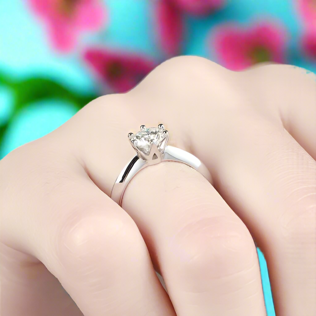 3.0 Ct Classic Round Cut Diamond Engagement Ring-Evani Naomi Jewelry