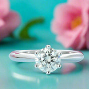 3.0 Ct Classic Round Cut Diamond Engagement Ring-Evani Naomi Jewelry