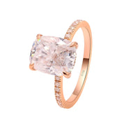 3.0 Ct Cushion Cut 14k Gold Engagement Ring-Evani Naomi Jewelry