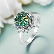 3.0 Ct Flower Shaped Diamond Engagement Ring-Evani Naomi Jewelry