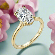 3.0 Ct Oval Cut Diamond Engagement Ring-Evani Naomi Jewelry