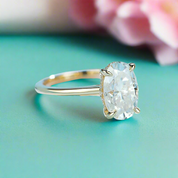 3.0 Ct Oval Cut Diamond Engagement Ring-Evani Naomi Jewelry