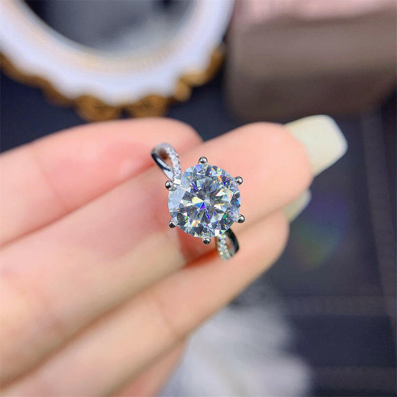 3.0 Ct Round Brilliant Cut Diamond Classic Engagement Ring-Evani Naomi Jewelry