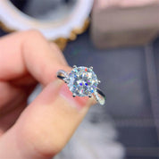 3.0 Ct Round Brilliant Cut Diamond Classic Engagement Ring-Evani Naomi Jewelry