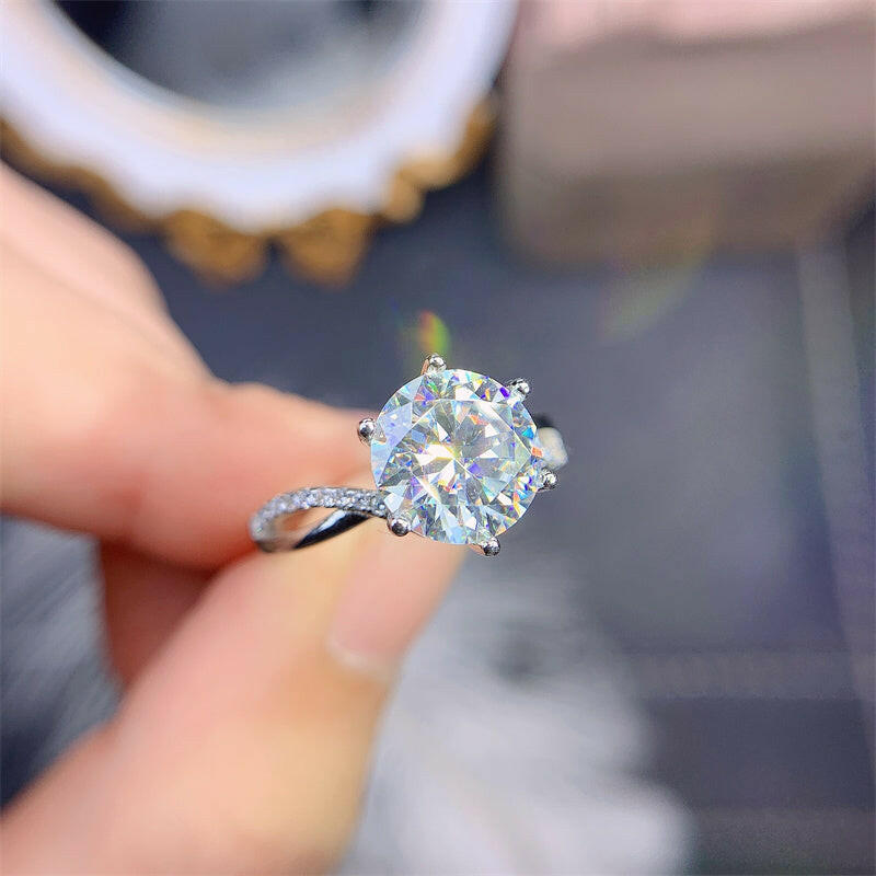 3.0 Ct Round Brilliant Cut Diamond Classic Engagement Ring-Evani Naomi Jewelry