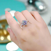 3.0 Ct Round Cut Diamond Blossom Bud Engagement Ring-Evani Naomi Jewelry