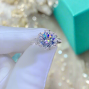 3.0 Ct Round Cut Diamond Blossom Bud Engagement Ring-Evani Naomi Jewelry