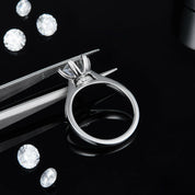 3.0 Ct Round Cut Diamond Channel Engagement Ring-Evani Naomi Jewelry