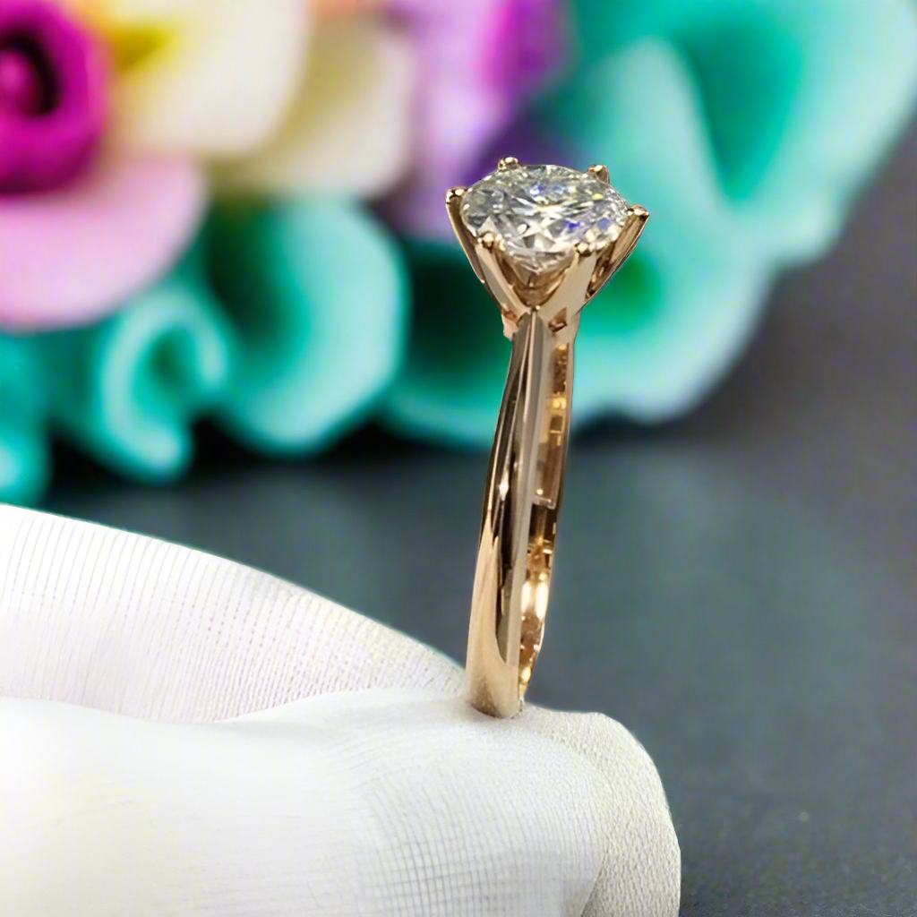 3.0 Ct Round Cut Diamond Classic Engagement Ring-Evani Naomi Jewelry