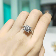 3.0 Ct Round Cut Diamond Cow Head Engagement Ring-Evani Naomi Jewelry