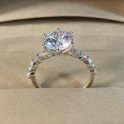 3.0 Ct Round Cut Diamond Engagement Ring-Evani Naomi Jewelry