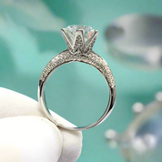 3.0 Ct Round Cut Diamond Engagement Ring-Evani Naomi Jewelry