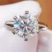 3.0 Ct Round Cut Diamond Engagement Ring-Evani Naomi Jewelry