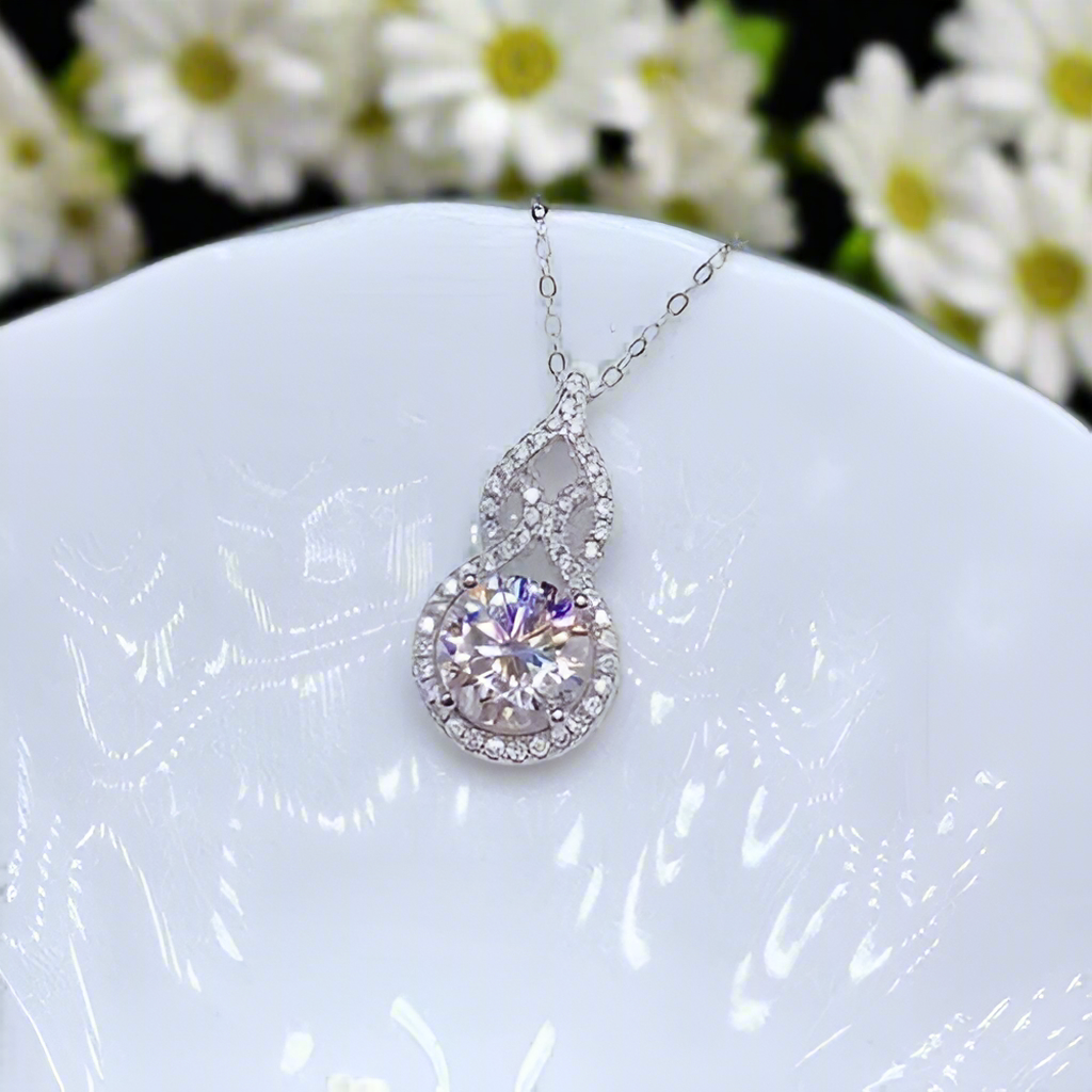 3.0 Ct Round Cut Diamond Necklace-Evani Naomi Jewelry