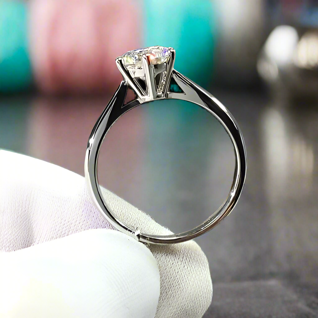 3.0 Ct Round Cut Diamond Solitaire Engagement Ring-Evani Naomi Jewelry