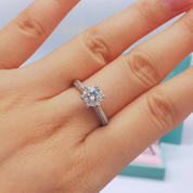 3.0 Ct Round Diamond Engagement Ring-Evani Naomi Jewelry