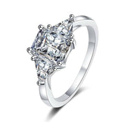 3.0 Ct Three Stone Diamond Engagement Ring-Evani Naomi Jewelry