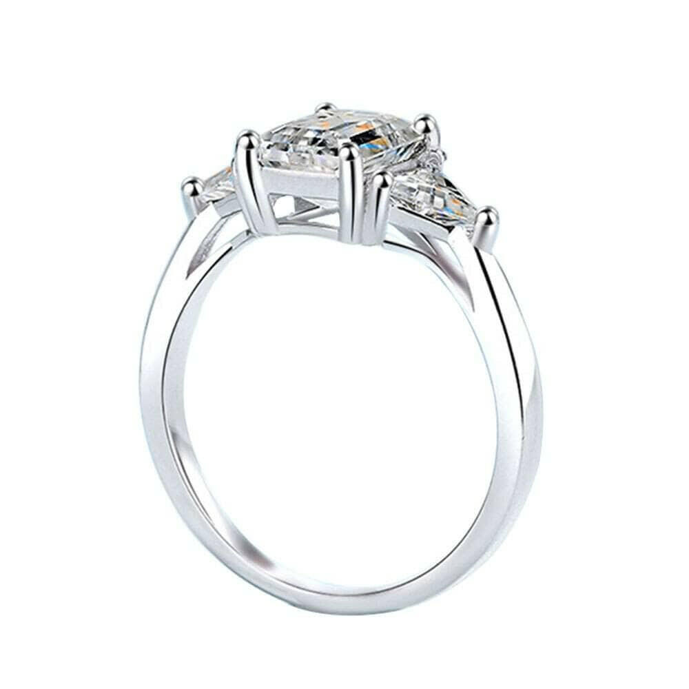 3.0 Ct Three Stone Diamond Engagement Ring-Evani Naomi Jewelry