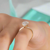 3.0 ct Oval Cut 14k Gold Engagement Ring-Evani Naomi Jewelry