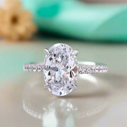 3.50 ct Classic Oval-cut Diamond Engagement Ring-Evani Naomi Jewelry